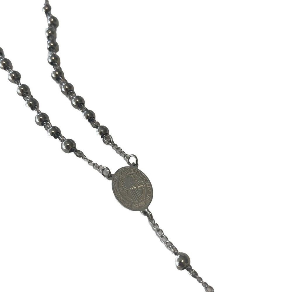 Rosary Stainless Steel Mens 18 Inches Beads Cross 
New with tags - Picture 7 of 7